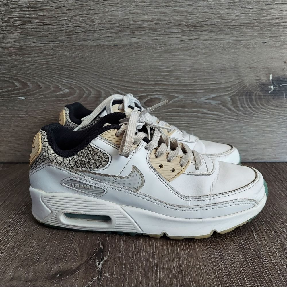 Nike Air Max 90 SE 2 GS Netted Heel White Platinum Tint Kid  DB4187-100 Size 5Y